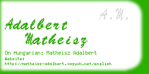 adalbert matheisz business card